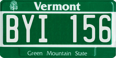 VT license plate BYI156