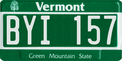 VT license plate BYI157