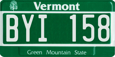VT license plate BYI158