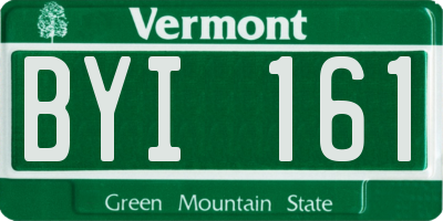 VT license plate BYI161