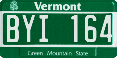 VT license plate BYI164