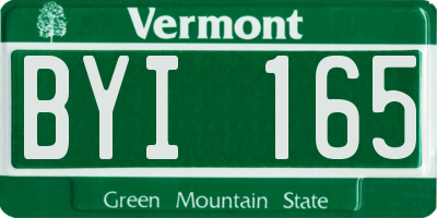 VT license plate BYI165