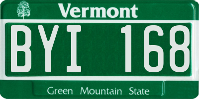 VT license plate BYI168
