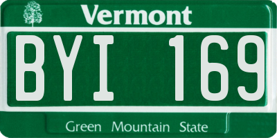 VT license plate BYI169