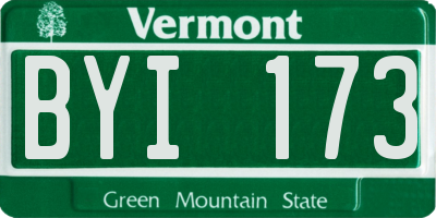 VT license plate BYI173