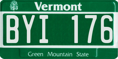 VT license plate BYI176