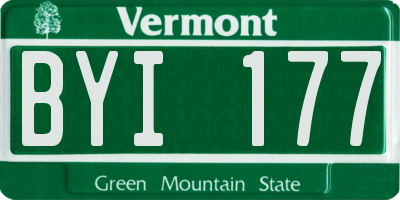 VT license plate BYI177