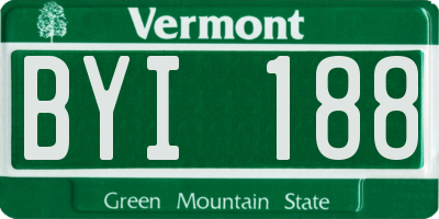 VT license plate BYI188