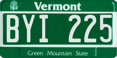 VT license plate BYI225