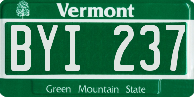 VT license plate BYI237