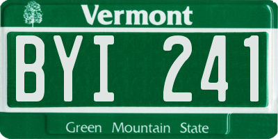 VT license plate BYI241