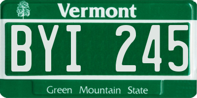 VT license plate BYI245
