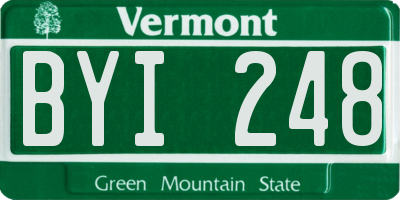 VT license plate BYI248