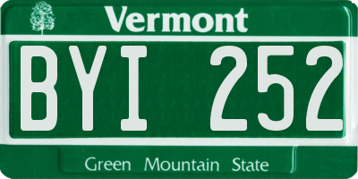 VT license plate BYI252