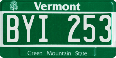VT license plate BYI253
