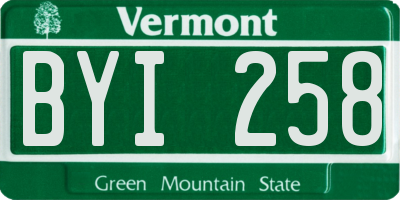 VT license plate BYI258