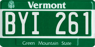 VT license plate BYI261