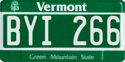VT license plate BYI266