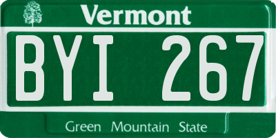 VT license plate BYI267