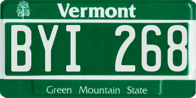 VT license plate BYI268