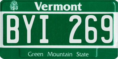 VT license plate BYI269