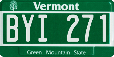 VT license plate BYI271