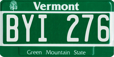 VT license plate BYI276