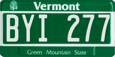 VT license plate BYI277