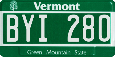VT license plate BYI280