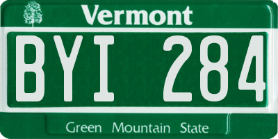 VT license plate BYI284