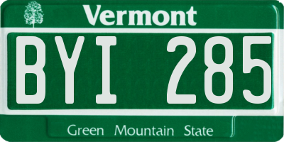 VT license plate BYI285