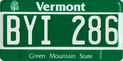 VT license plate BYI286