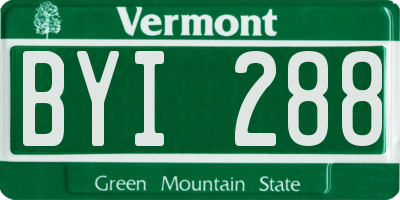 VT license plate BYI288