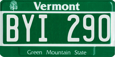 VT license plate BYI290