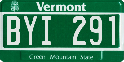 VT license plate BYI291