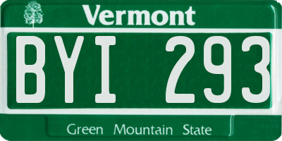 VT license plate BYI293