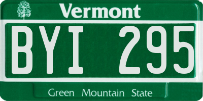 VT license plate BYI295