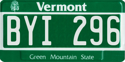 VT license plate BYI296