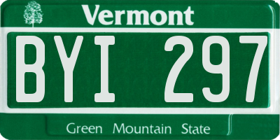 VT license plate BYI297