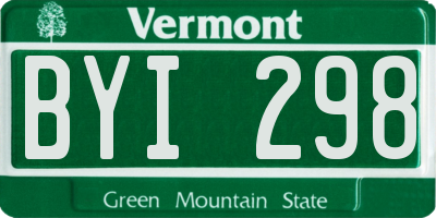 VT license plate BYI298