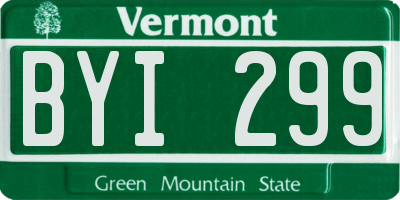 VT license plate BYI299