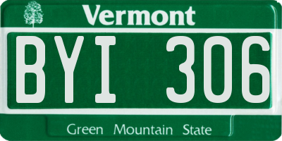 VT license plate BYI306