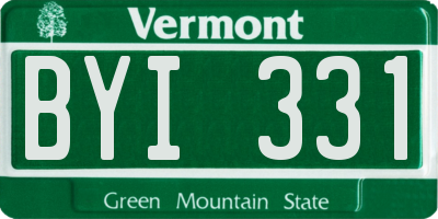 VT license plate BYI331
