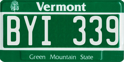 VT license plate BYI339