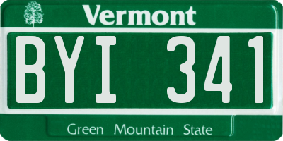 VT license plate BYI341