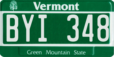 VT license plate BYI348