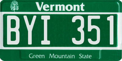 VT license plate BYI351