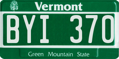 VT license plate BYI370