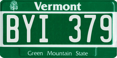 VT license plate BYI379