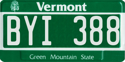 VT license plate BYI388